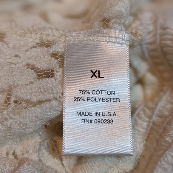 NWT LACE Stretch Boho Lace Festival Top - Picture 9 of 11